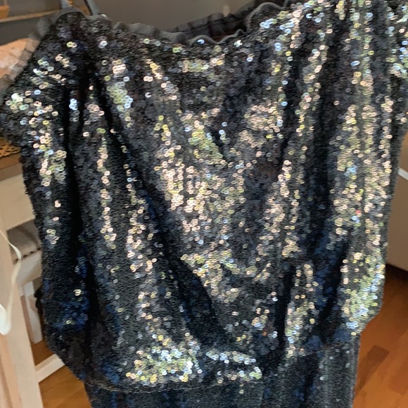 Black sequin jumpsuit. Size 2.JAYGODFREY - Picture 11 of 13